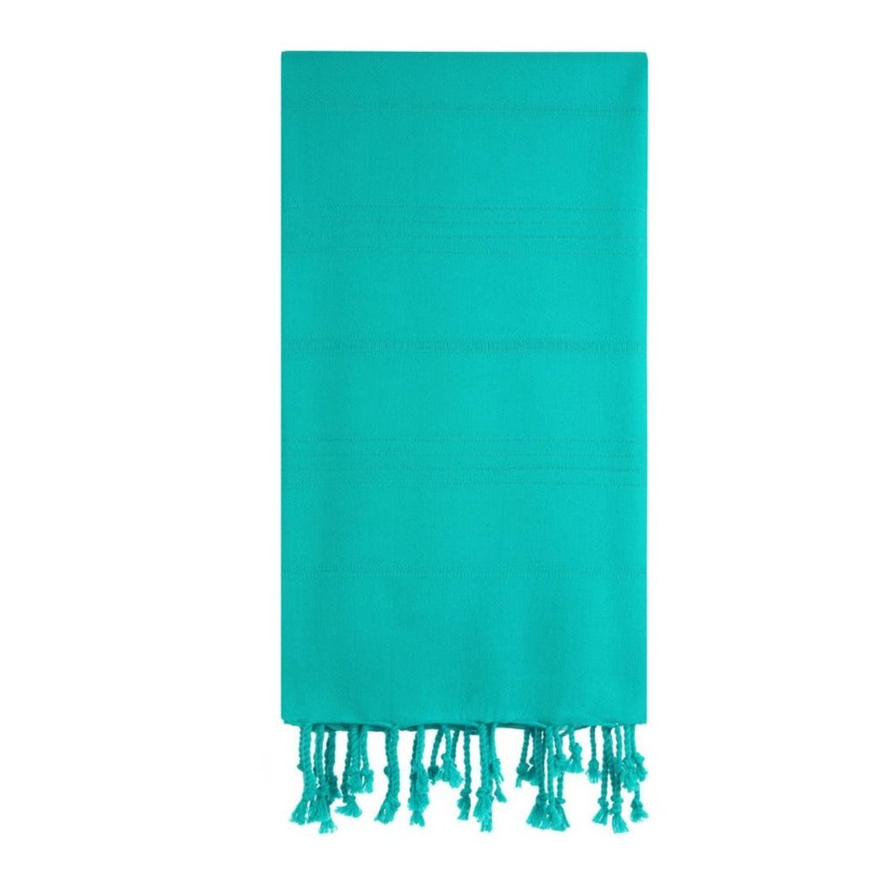 4 Teal Green Beach Bath Towels - 100% Turkish Cotton